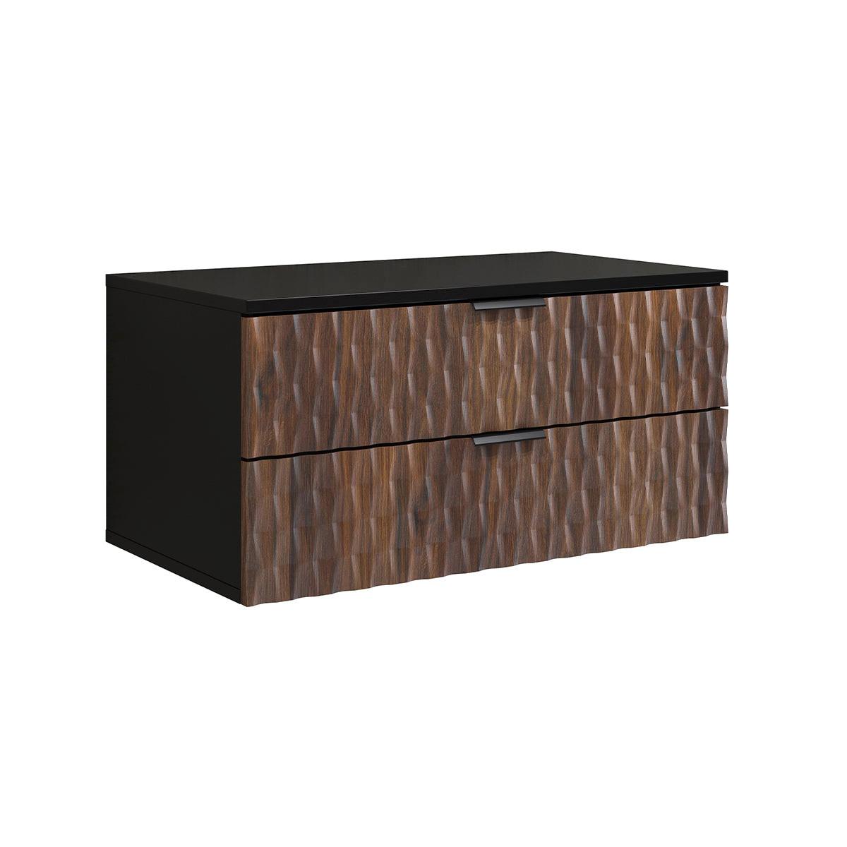 WASCHTISCHUNTERSCHRANK 81cm Nevia Holz und Schwarz - Braun, Holzwerkstoff (81/40/48cm) - Petits-meubles