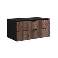 WASCHTISCHUNTERSCHRANK 81cm Nevia Holz und Schwarz - Braun, Holzwerkstoff (81/40/48cm) - Petits-meubles