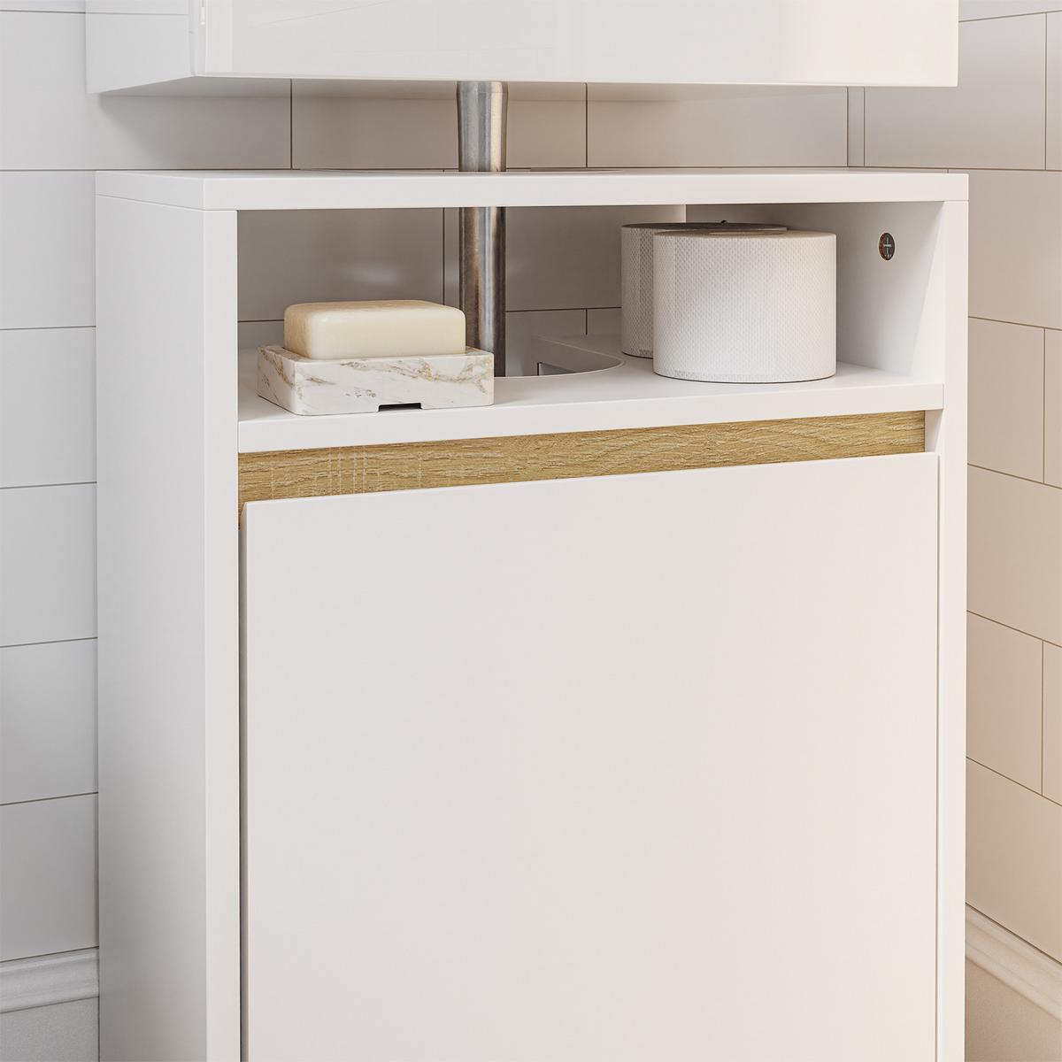 UNTERSCHRANK für Waschbecken BZR222-W - Ahornfarben, Fell (40/60/36cm) - SoBuy