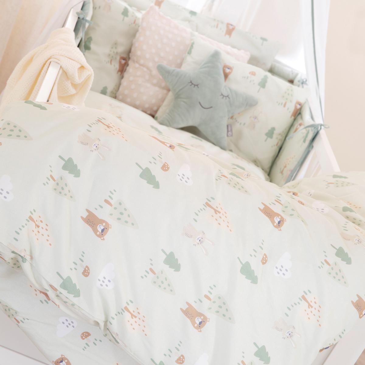 BABYBETTWÄSCHE Woodland Buddies - Weiß, Textil (100/135cm) - Roba
