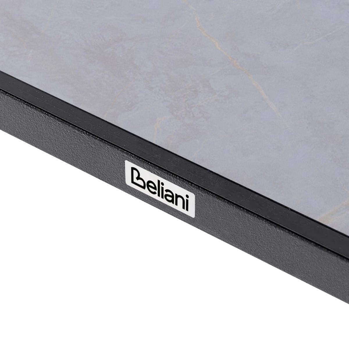 GARTENTISCH 180/90 cm Steinoptik Hellgrau Tolentino - Dunkelgrau, Kunststoff (180/90/75cm) - Beliani