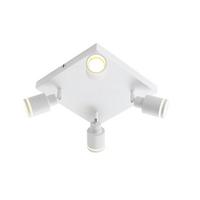 DECKENSTRAHLER Wolfsburg 4-flammig 25/25/17 cm - Weiß, Metall (25/25/17cm) - Nettlife