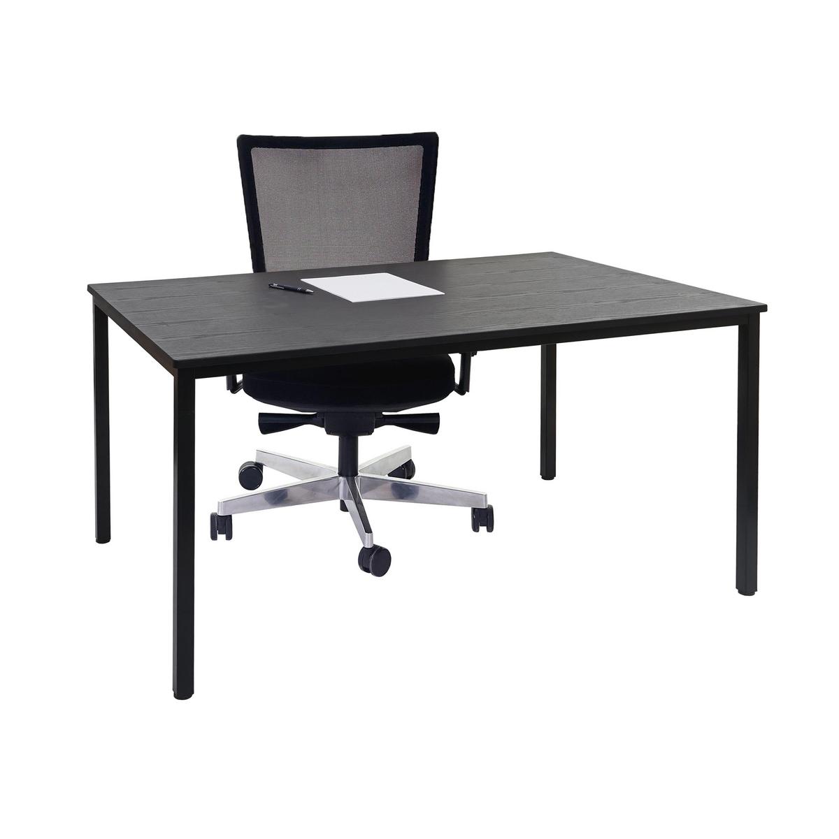 SCHREIBTISCH PETRILA eckig Eiche Schwarzbraun Dekor - Mooreichefarben, Holzwerkstoff (80/120/75cm) - MCW