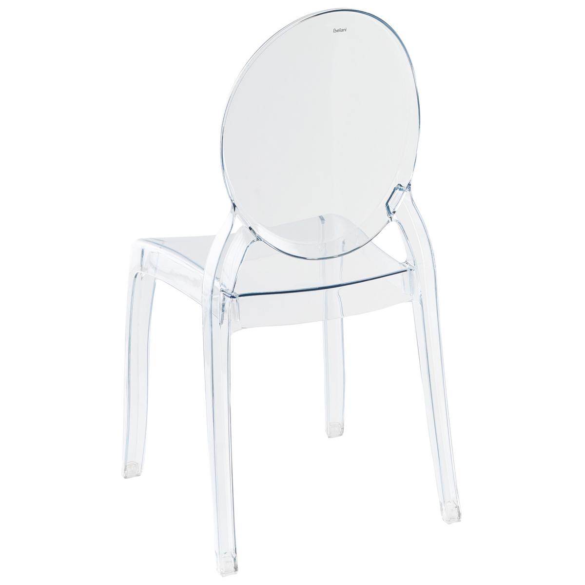 ESSZIMMERSTUHL 2er-Set Transparent Rulison - Transparent, Kunststoff (55/95/50cm) - Beliani