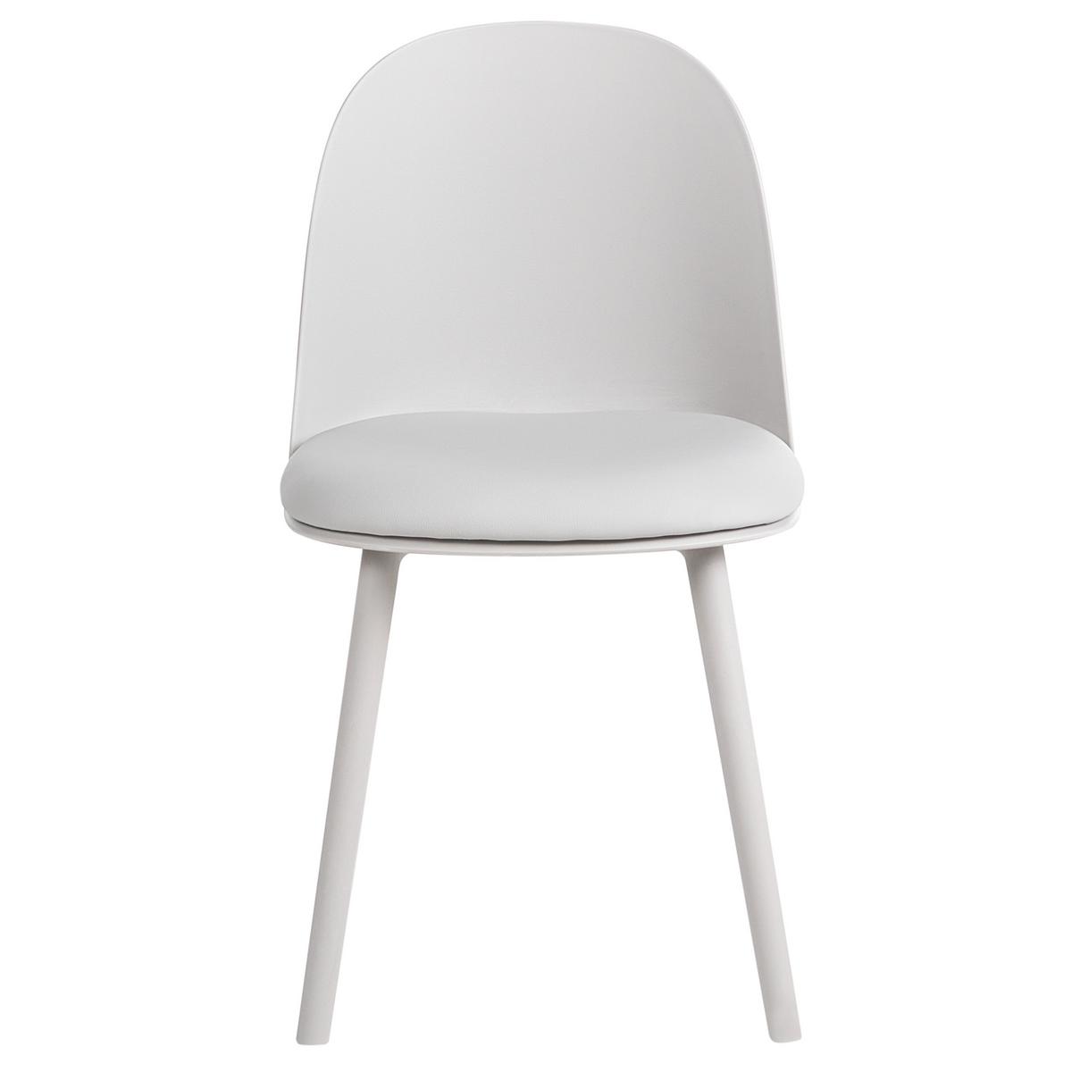 ESSZIMMERSTUHL 2er Set Kunstleder Hellgrau Ankeny - Hellgrau/Grau, Kunststoff (46/80/48cm) - Beliani
