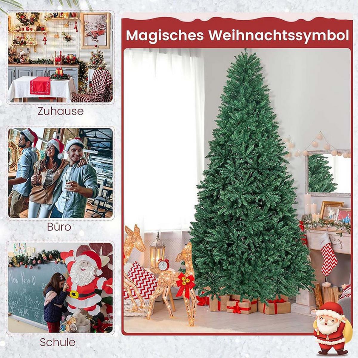 WEIHNACHTSBAUM mit Metallständer 270cm Grün - Grün, Metall (275cm) - COSTWAY