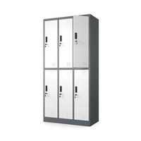 MEHRZWECKSCHRANK mit 6 Fächer Weiß Anthrazit Stahl 90x185x45cm - Anthrazit/Weiß, Metall (90/185/45cm) - Muralo