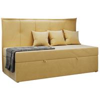 BOXBETT BANCO 90/200 Gelb Velvet - H3 - Gelb, Holz/Textil (90/200cm) - MKS