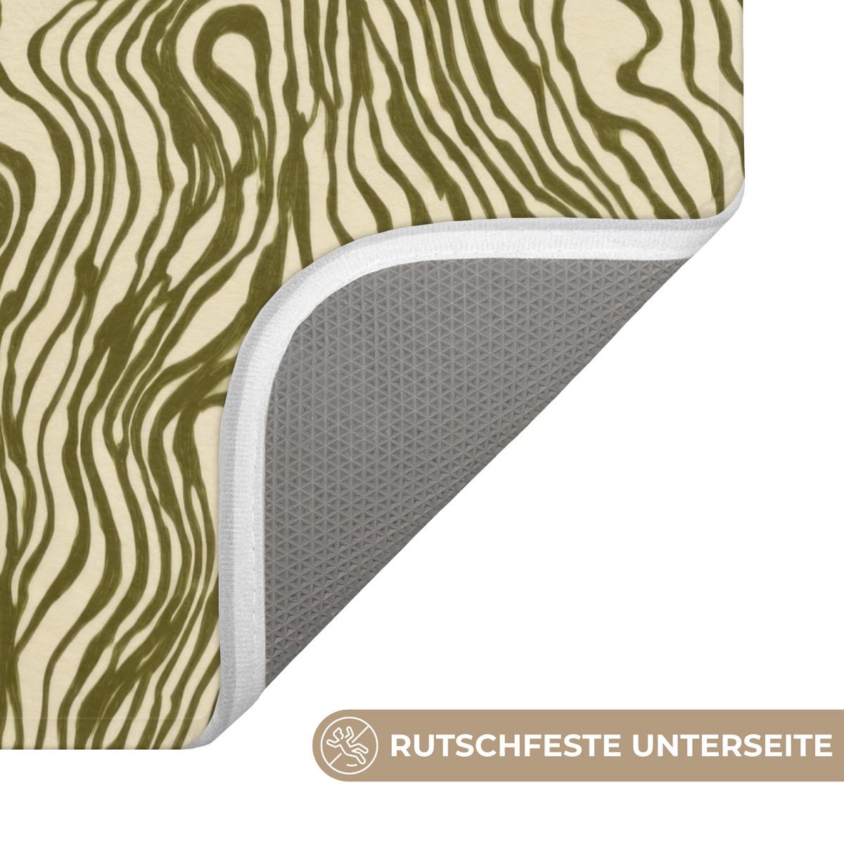 WC-VORLEGER Abstrakt - Marmor - Grün WC Teppich 50x80 cm - Dunkelgrün, Textil (50/1cm) - OnlyWow
