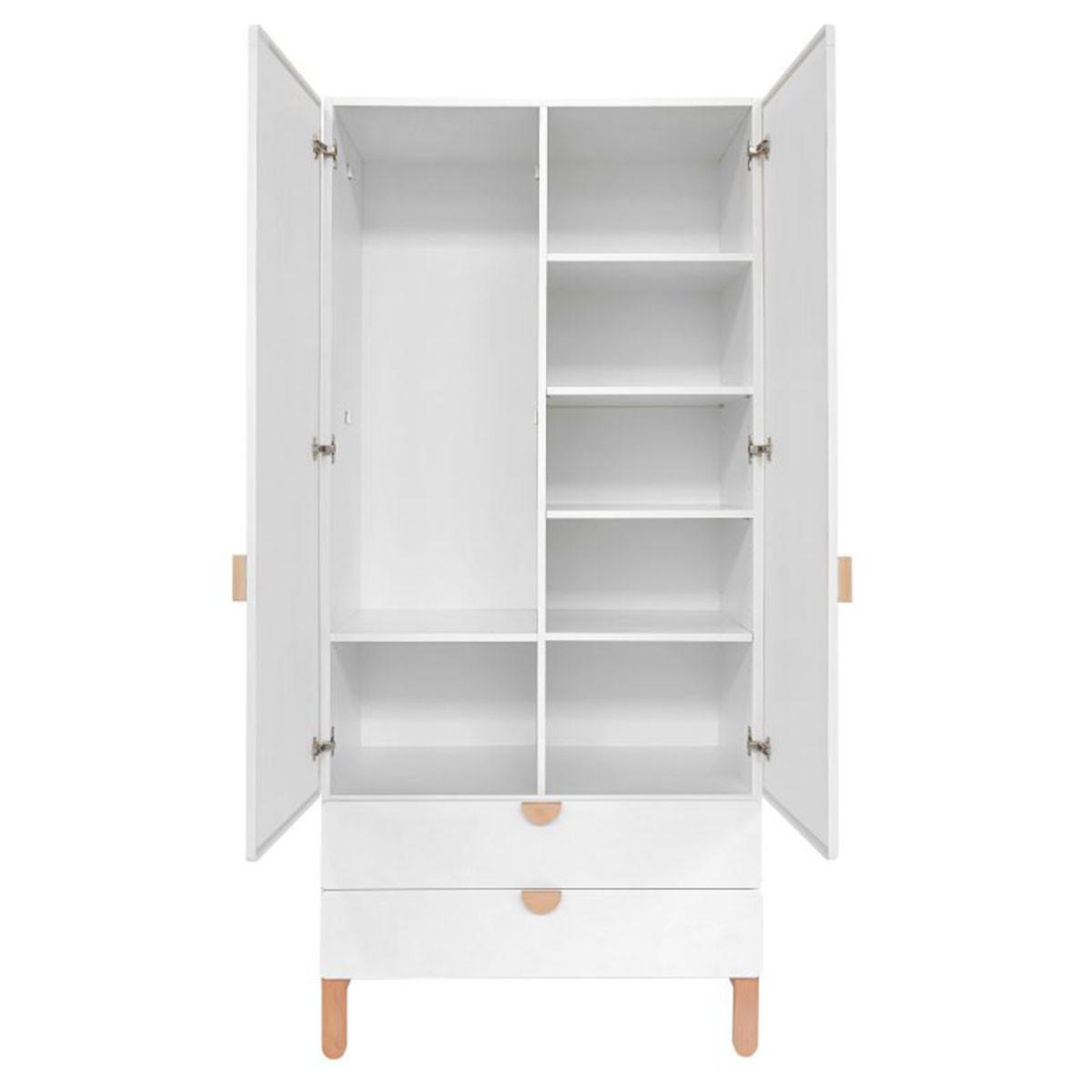BABYZIMMER 2-teilig Laurie Weiß und Holz - Weiß, Holzwerkstoff (123.5/90/64cm) - Petits-meubles