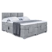 BOXSPRINGBETT elektrisch verstellbar mit 2 Matratzen H4/Taschenfederung PROT EL 160 x 200 Hellgrau - Hellgrau, Holzwerkstoff (167/200cm) - ALTDECOR