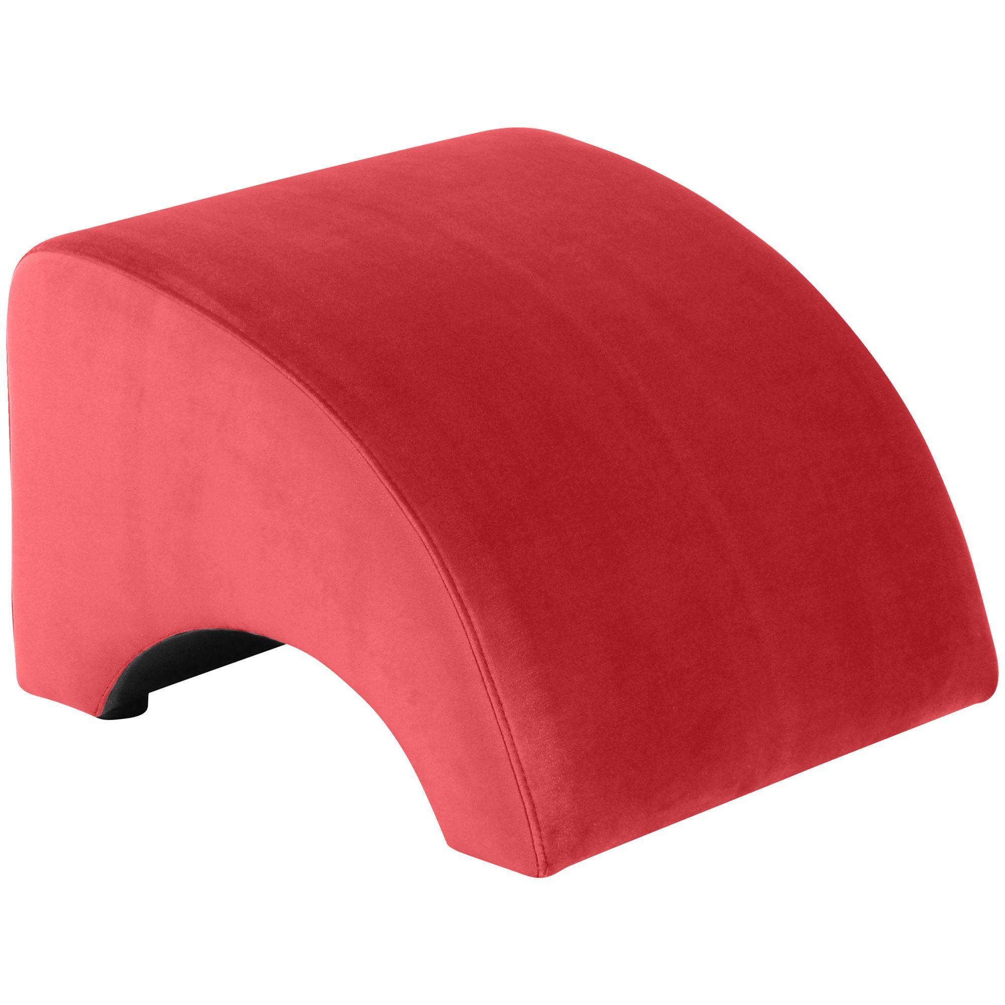 POLSTERHOCKER Kajsa Samtvelours rot - Rot, Kunststoff (52/37/54cm) - 58aufmkessel