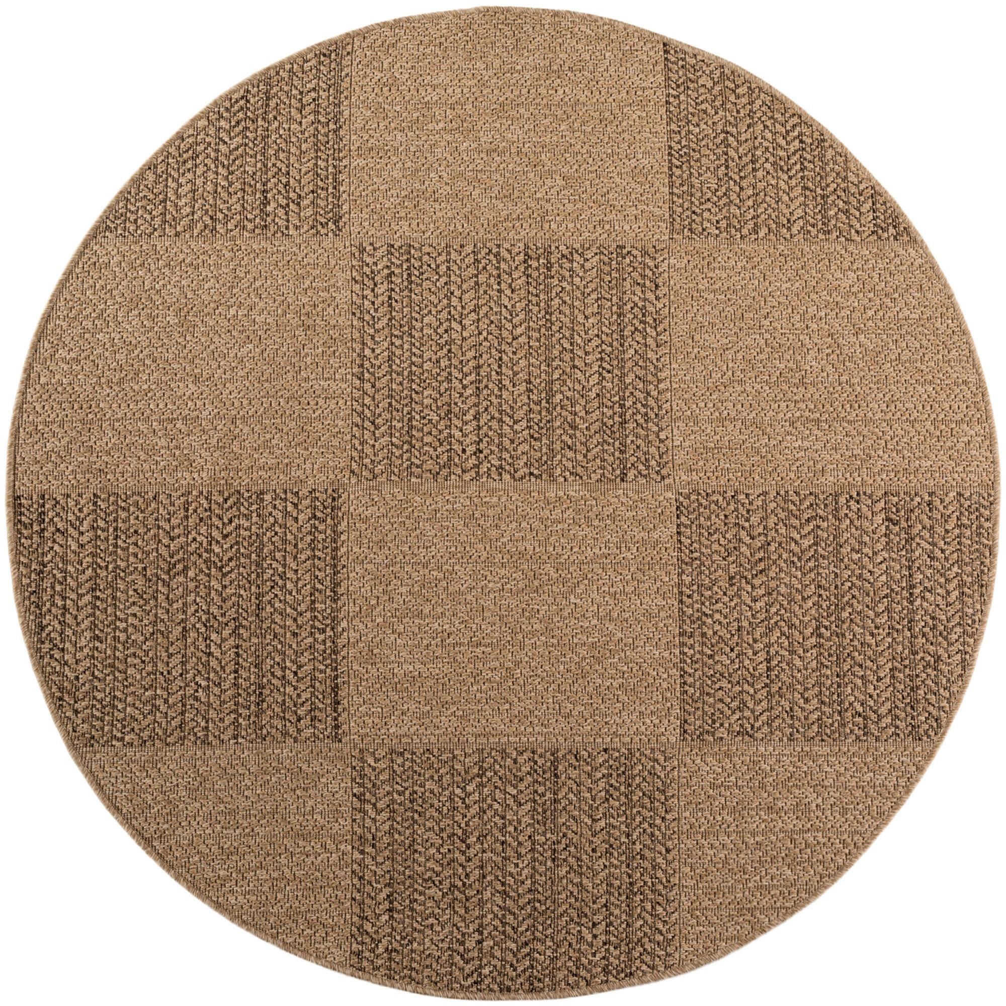 TEPPICH Outdoor ARLBERG in Beige, in Jute-Optik, aus Polypropylen, Ø 160 cm - Beige, Textil (160/160cm) - KADIMA DESIGN