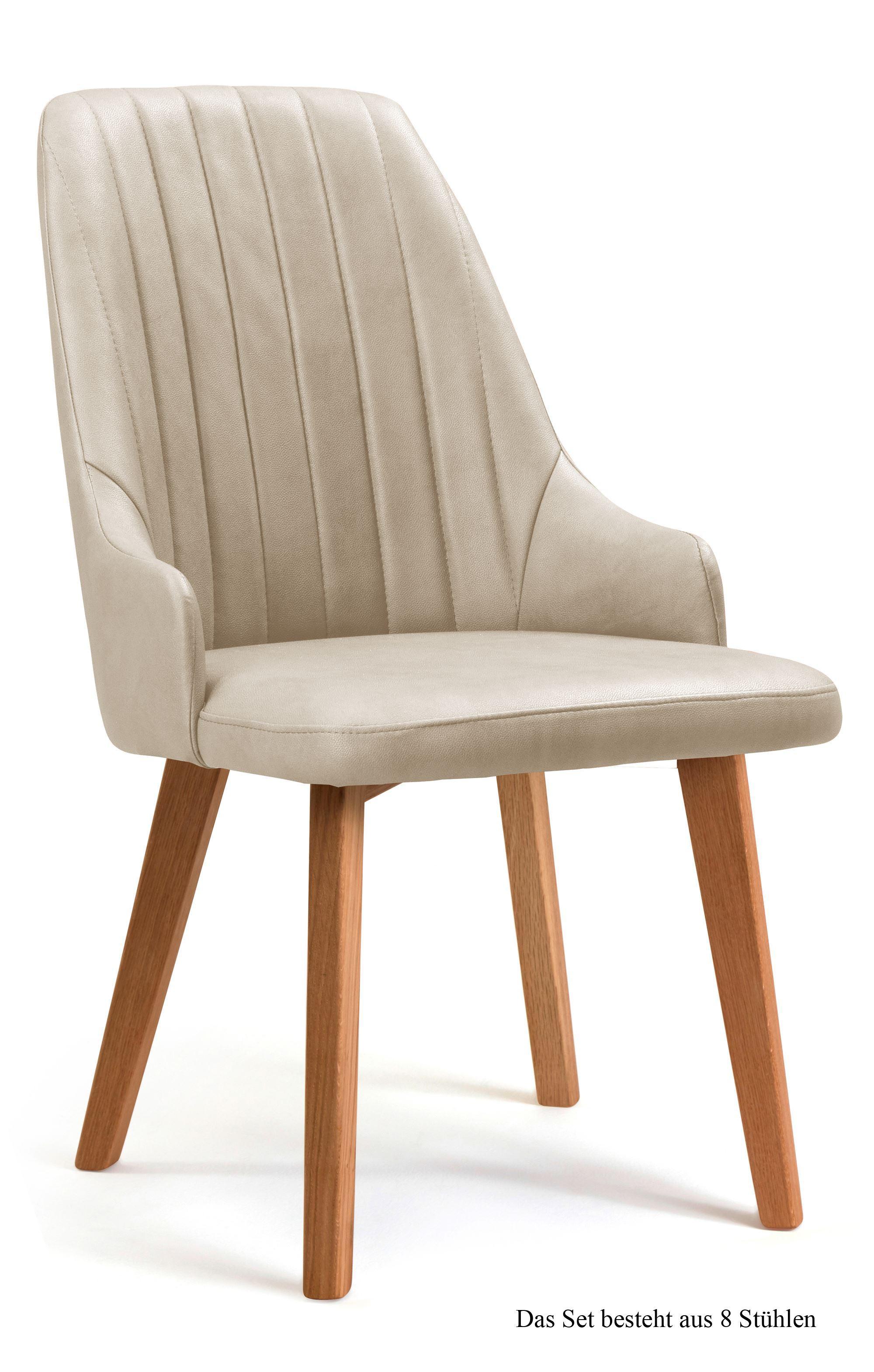 ESSZIMMERSTUHL (8er-Set) Daryl 52x91x60 Eiche geölt/Natur - Eichefarben/Naturfarben, Kunststoff (60/91/52cm) - 58aufmkessel