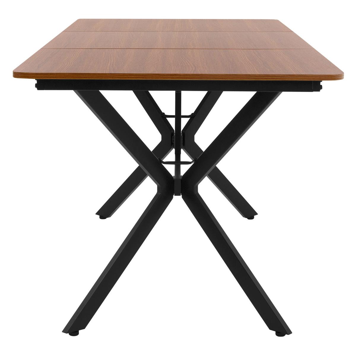 ESSTISCH aus MDF Dunkelbraun mit Stahlgestell rechteckig - Dunkelbraun, Holzwerkstoff (180/80/75cm) - ML-DESIGN