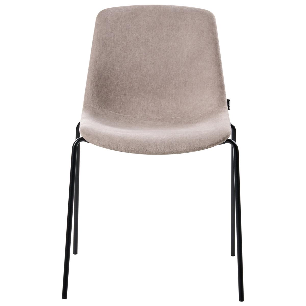 ESSZIMMERSTUHL 4er-Set Beige Tiller - Beige/Schwarz, Textil (54/84/53cm) - Beliani