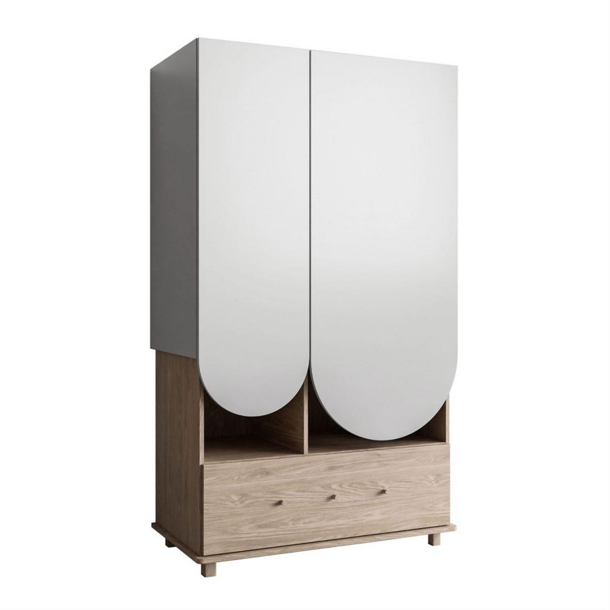 KINDERKLEIDERSCHRANK 2-türig BLOOM 2D1S - Kaschmir, Holzwerkstoff (100/176/52cm) - Lookway
