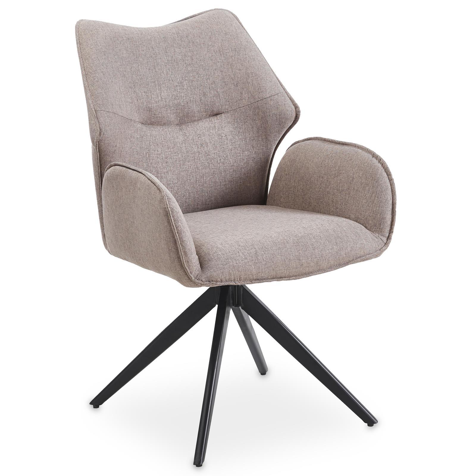 ESSZIMMERSTUHL TIMNA taupe - Taupe, Textil (56/88/59cm) - IDIMEX