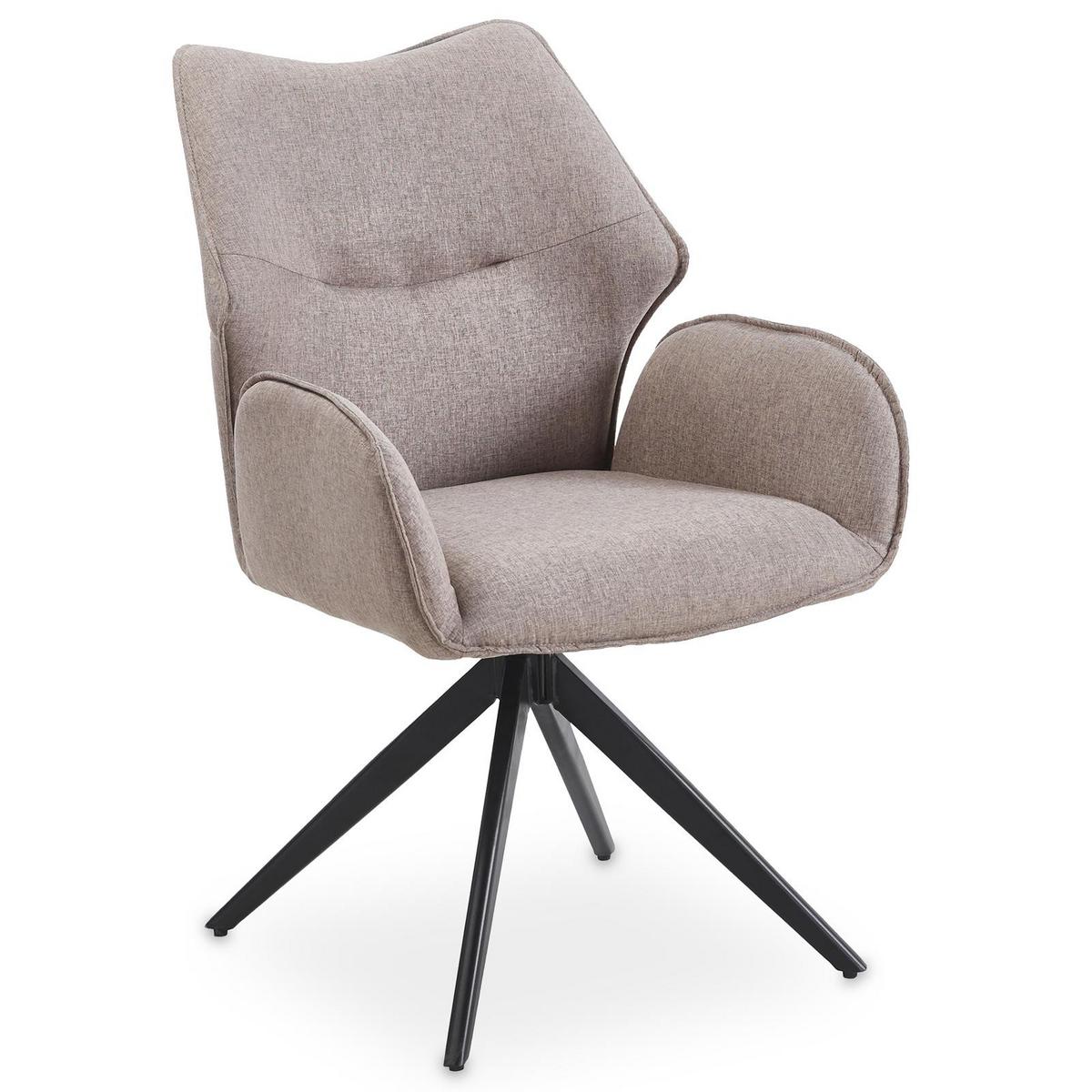 ESSZIMMERSTÜHLE TIMNA 2er-Set taupe - Taupe, Textil (56/88/59cm) - IDIMEX