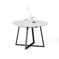 ESSTISCH Firenze Weiß/Schwarz 120 x 120 cm ausziehbar - Schwarz/Weiß, Holzwerkstoff (120/120/75.8cm) - Livinity®