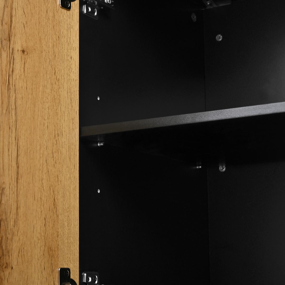 SIDEBOARD 160cm in Schwarz & Eiche-Optik - Walnussfarben, Holzwerkstoff (160/72/40cm) - Urban Meuble
