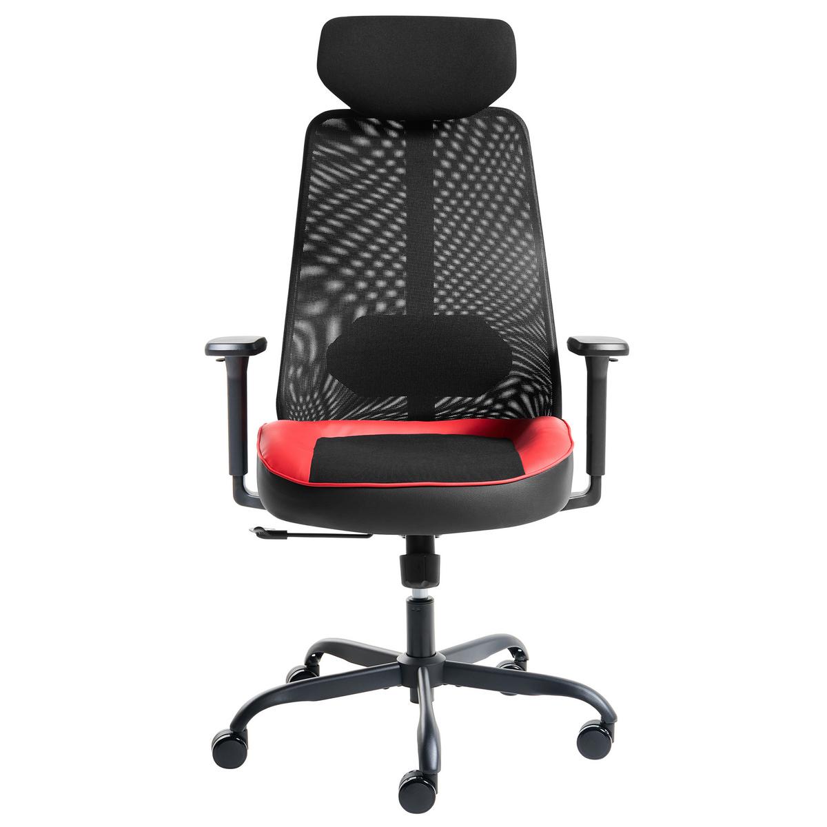 BÜROSTUHL Rot Stryke - Rot/Schwarz, Kunststoff/Textil (70/115/70cm) - Beliani