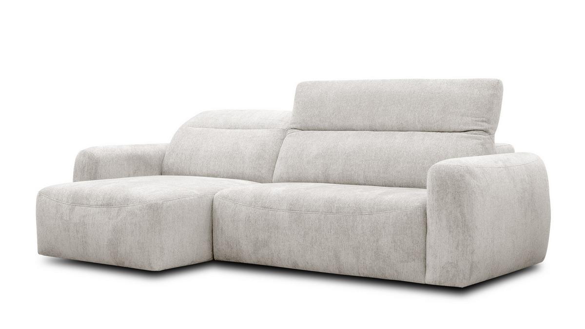 ECKSOFA NERO 4-Sitzer, ecru - Ecru/Schwarz, Holz/Textil (272/81/159cm) - Wozimo