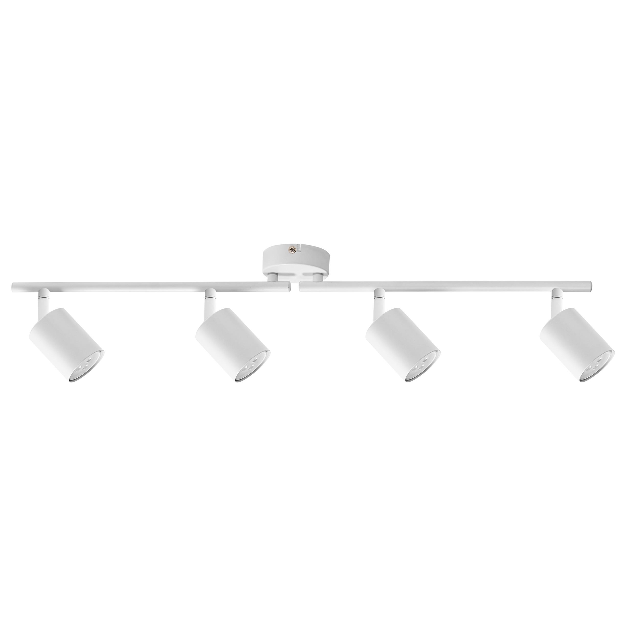 STRAHLER-4-FLAMMIG Weiß Nyando - Weiß, Metall (8/68/17cm) - Beliani