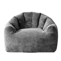 SESSEL aus Flanell mit ergonomischer Bärentatzen-Form - Grau, Textil (86.3/64.7/99cm) - Urban Meuble