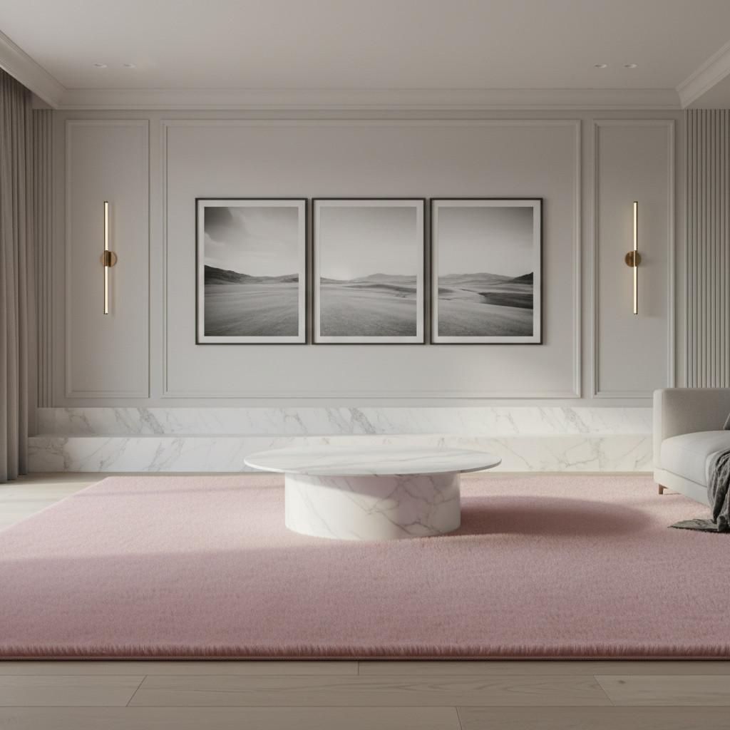 TEPPICH Kurzflor Waschbar NECKAR in Rosa, einfarbig, 240 x 340 cm - Rosa, Textil (340/240cm) - KADIMA DESIGN