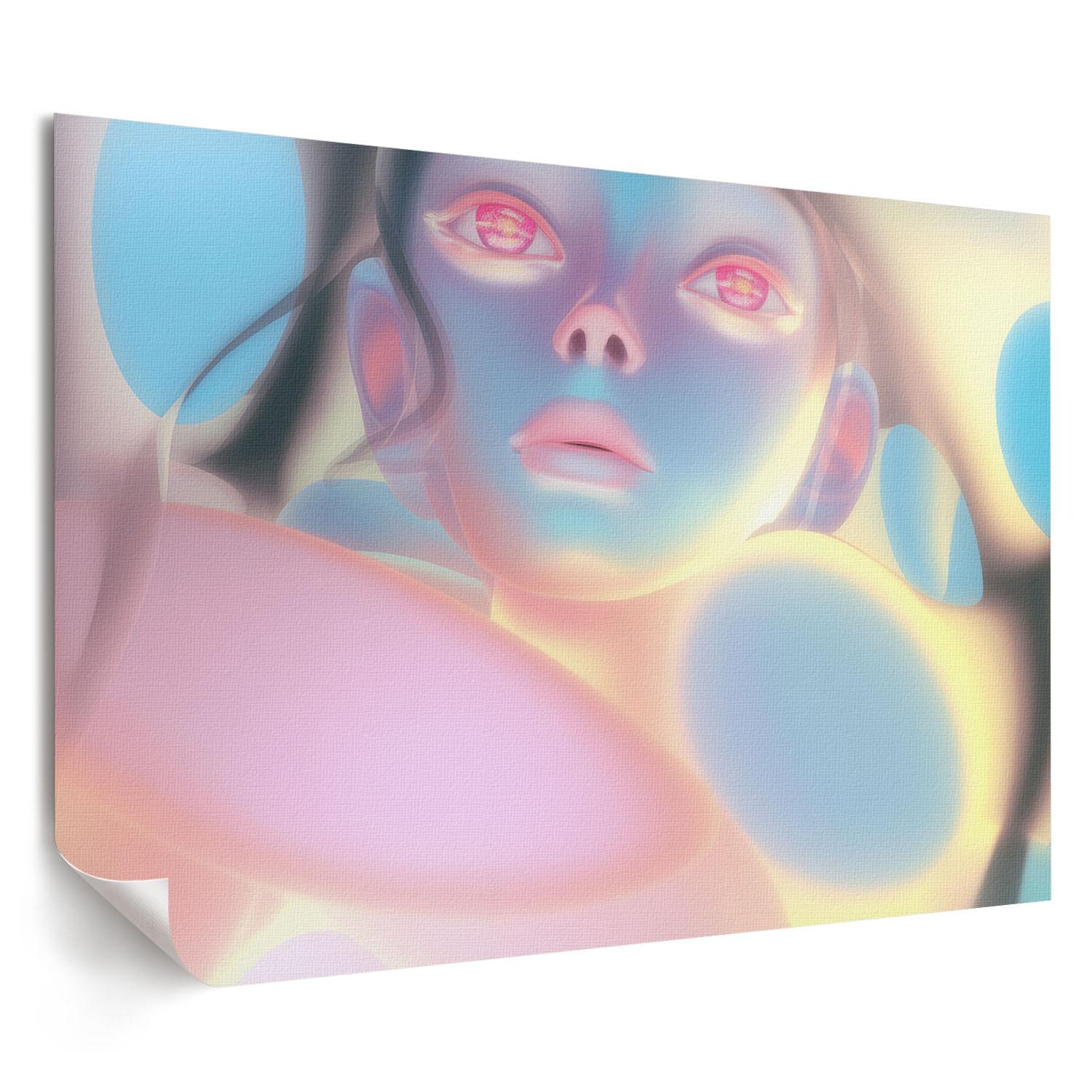 POSTER - 42x29 cm (A3) - Patryk Michalski - Futuristische Figur - Blau, Textil (42/29.7/0.1cm) - TULUP