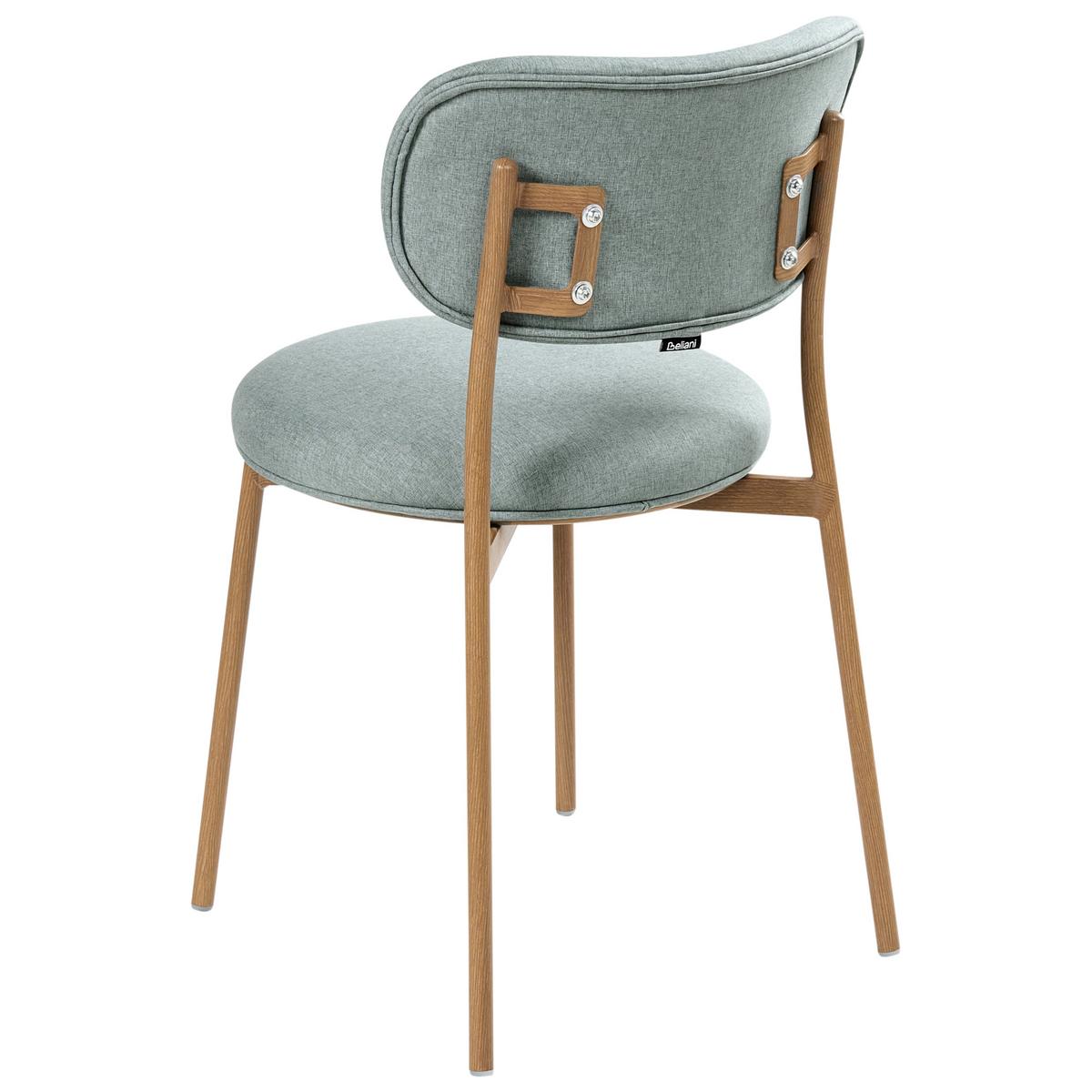 ESSZIMMERSTUHL 2er-Set Mintgrün Casey - Braun/Mintgrün, Textil (43/76/50cm) - Beliani