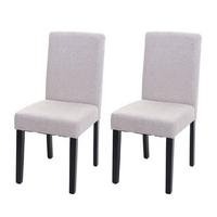 ESSZIMMERSTUHL Beige, Dunkelbraun 2er-Set - Beige/Dunkelbraun, Textil (43/90/56cm) - MCW