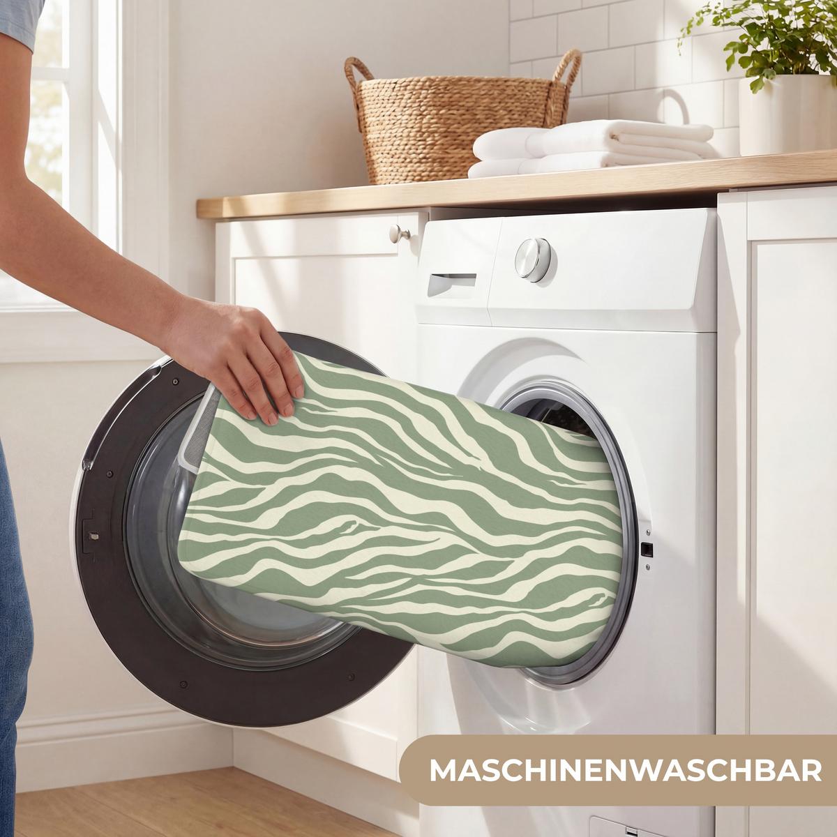WC-VORLEGER Zebra - Motiv - Grün WC Teppich 40x60 cm - Salbeigrün, Textil (40/1cm) - OnlyWow