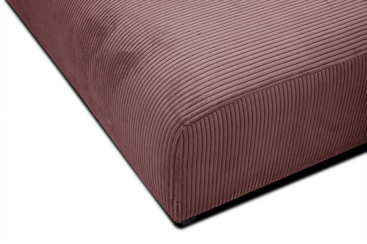 ECKSOFA TAUER 5-Sitzer, altrosa - Altrosa/Schwarz, Holzwerkstoff/Kunststoff (292/174cm) - Wozimo