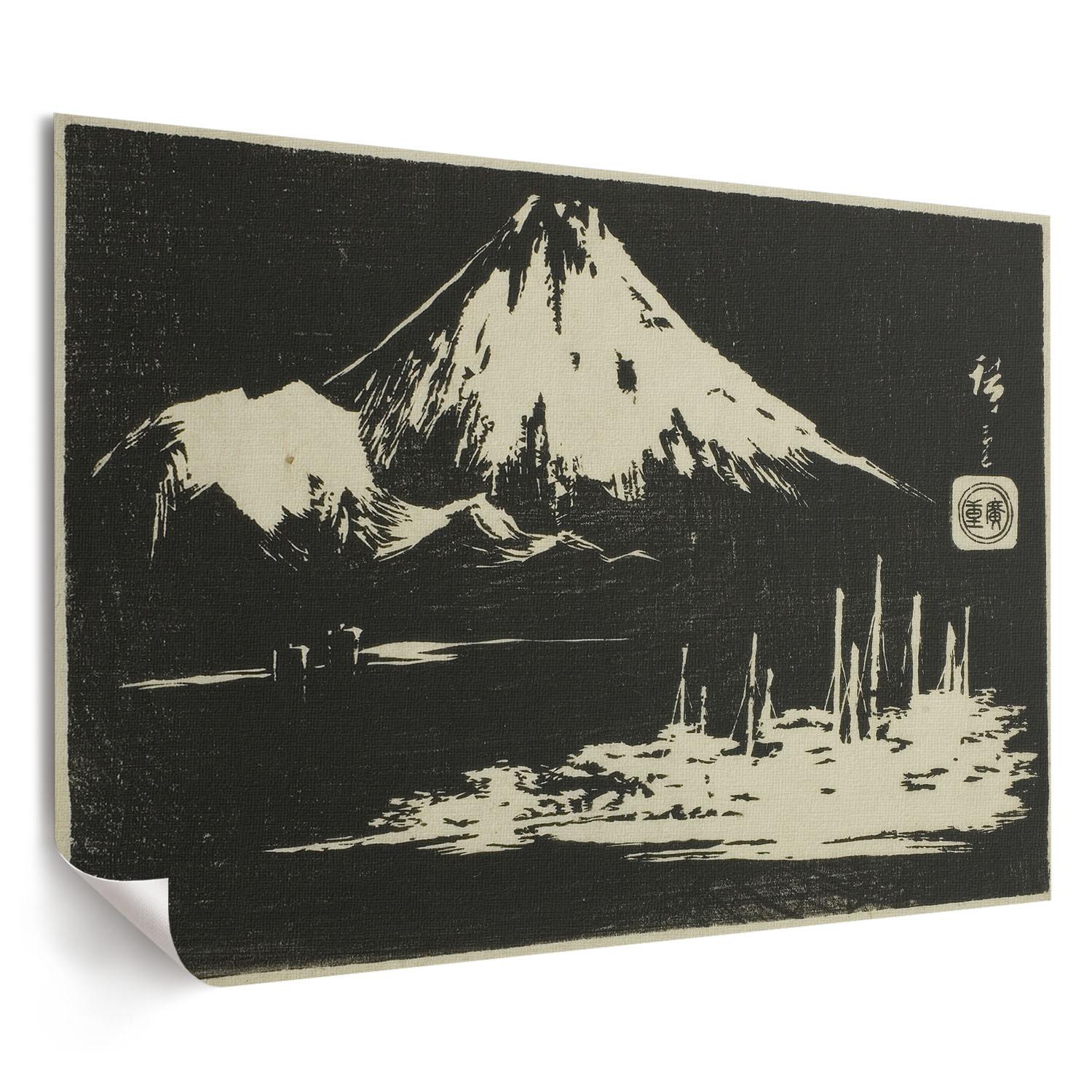 POSTER - 59x42 cm (A2) - Utagawa Hiroshige - Seikenji Fuji - Schwarz, Textil (59.4/42/0.1cm) - TULUP