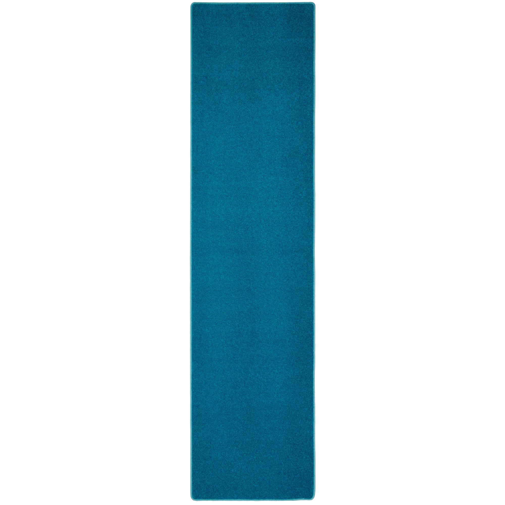TREND VELOURS LÄUFER TEPPICH JOY - Petrol, Textil (100/400cm) - Snapstyle