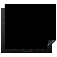 HERDABDECKPLATTE Schwarz - Einfarbig Abdeckung Ceranfeld 59x51 cm - Schwarz, Kunststoff (59/51/0.2cm) - MuchoWow