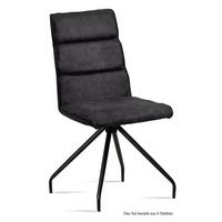 ESSZIMMERSTUHL (6er-Set) Devnet 47x92x60 Schwarz/Anthrazit - Anthrazit/Schwarz, Kunststoff (60/92/47cm) - 58aufmkessel