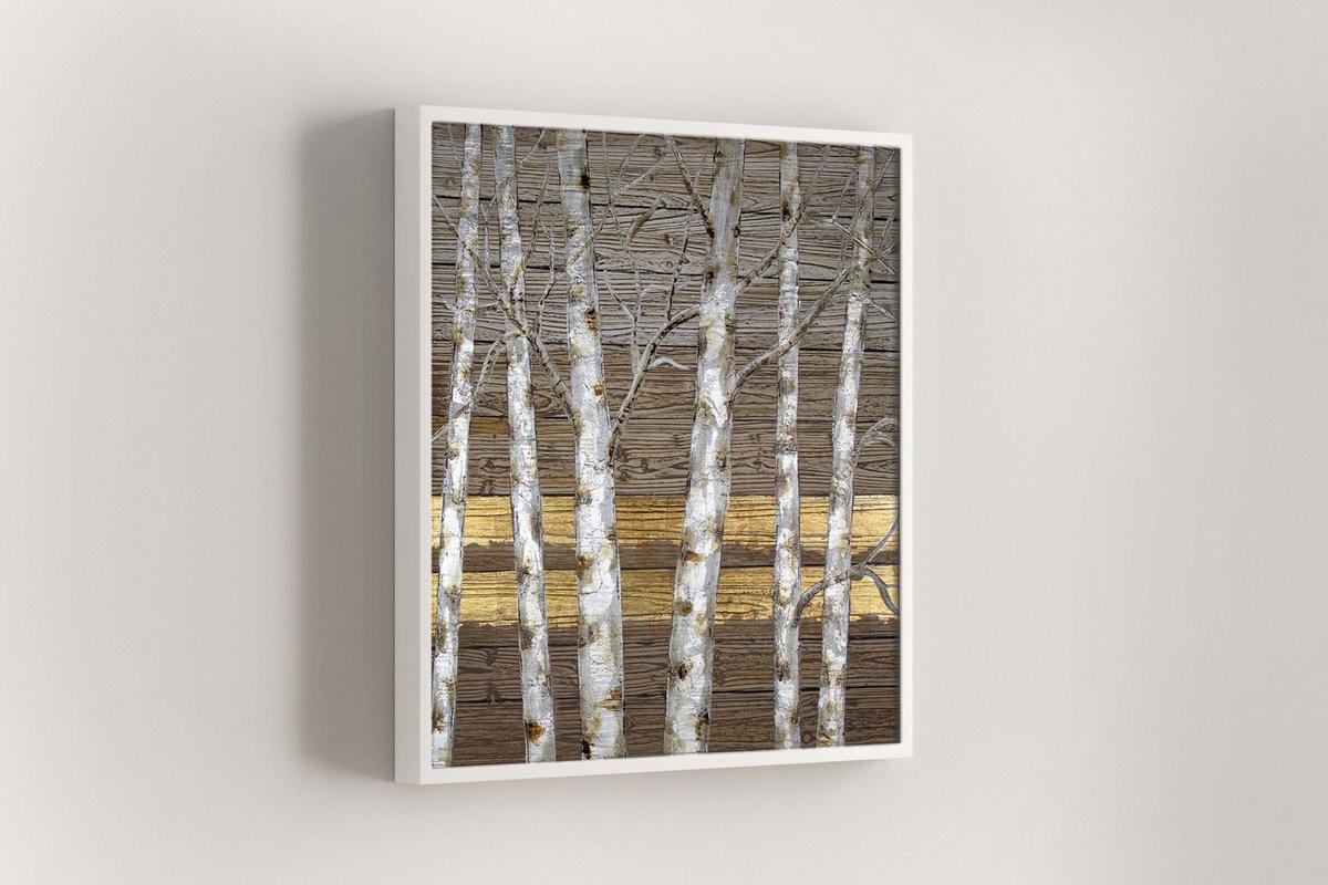 ACRYLBILD HANDGEMALT 80/80 cm - Beige/Goldfarben, Holz/Textil (80/80cm) - KUNSTLOFT