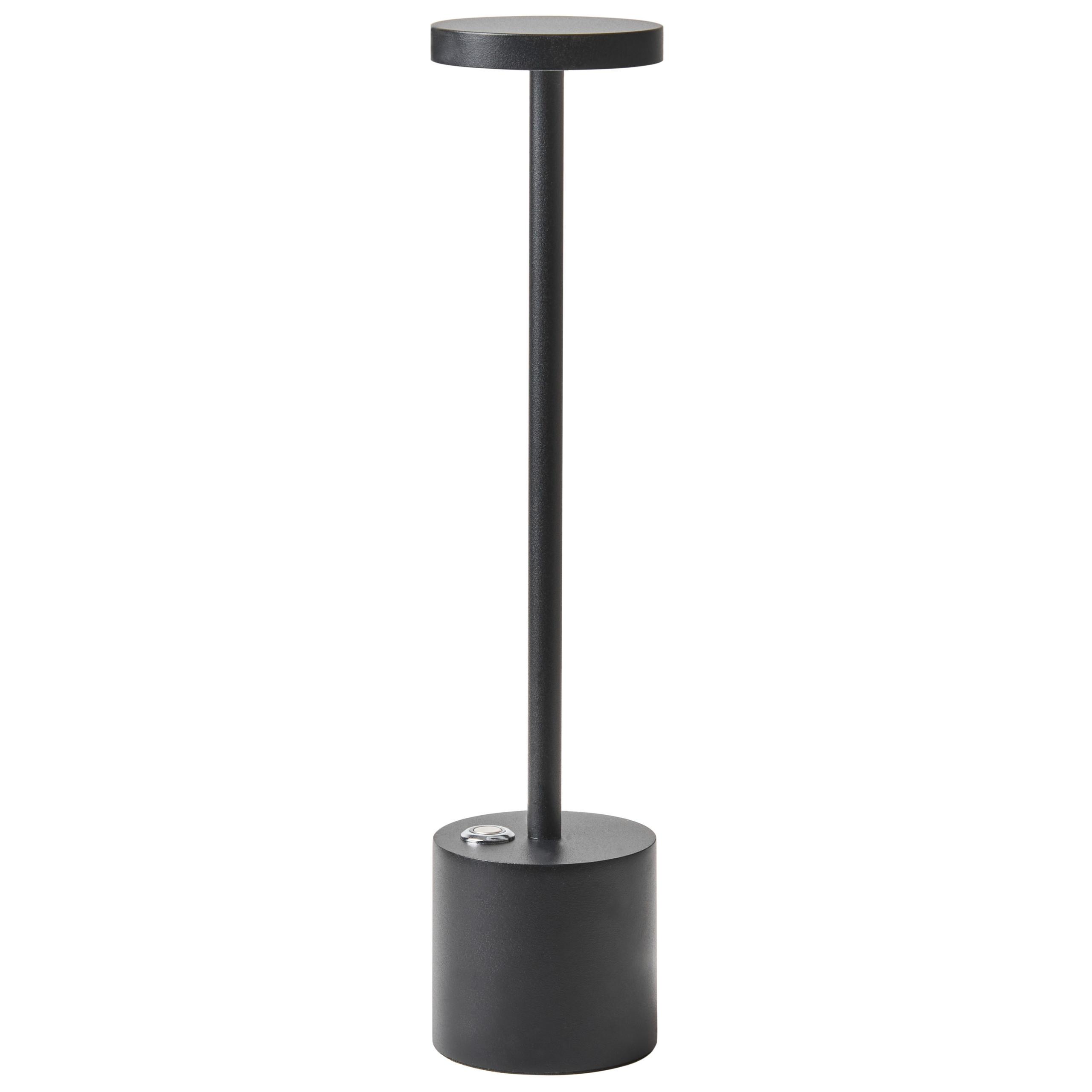 LED-TISCHLEUCHTE Schwarz Lizandro - Schwarz, Metall (8/8/35cm) - Beliani