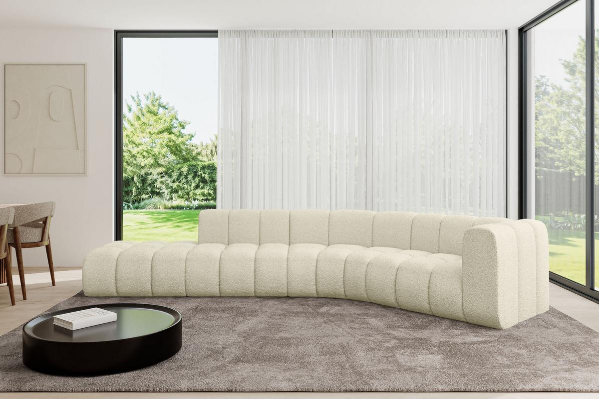 ECKSOFA modulares Sofa Tilmo-L1 - 399x194x70 cm Beige - Beige, Holzwerkstoff/Textil (399/194cm) - ALTDECOR