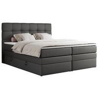 BOXSPRINGBETT ERNI KING 140/200 Dunkelgrau Kunstleder - H3 - Dunkelgrau, Holz/Textil (140/200cm) - MKS