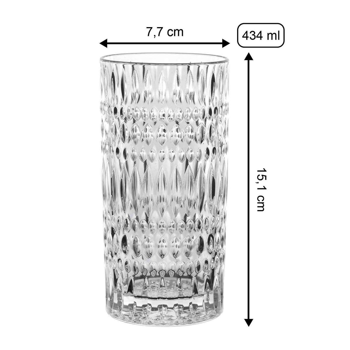 LONGDRINK & BECHER SET Ethno transparent 12-tlg. - Transparent, Glas - Nachtmann