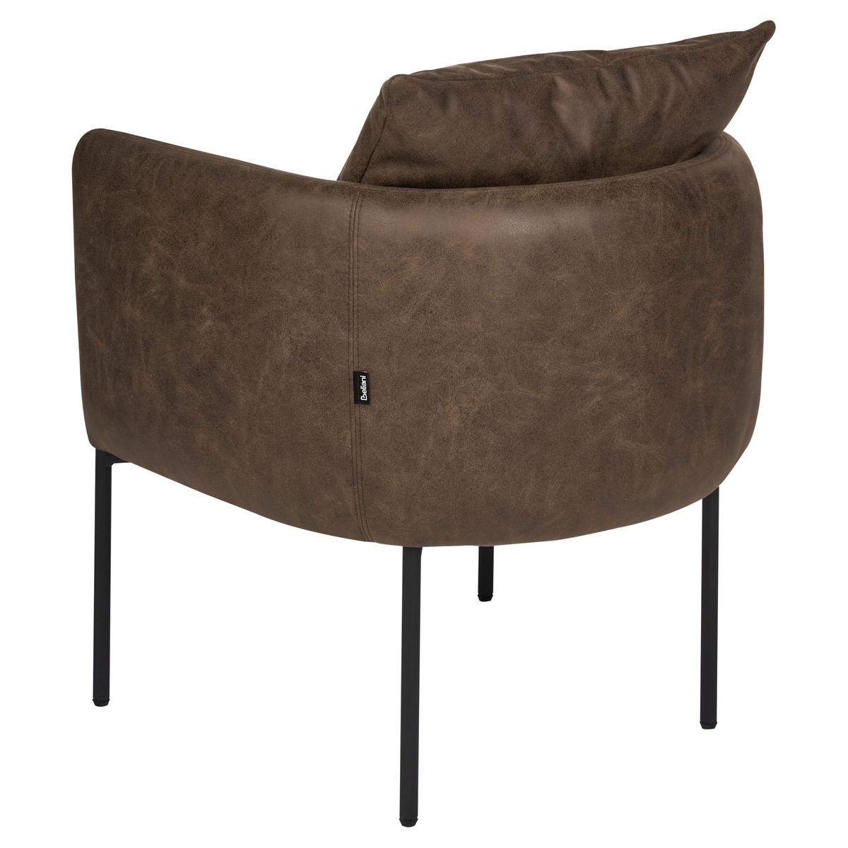 SESSEL Kunstleder Dunkelbraun Malmos - Dunkelbraun, Kunststoff (62/68/62cm) - Beliani