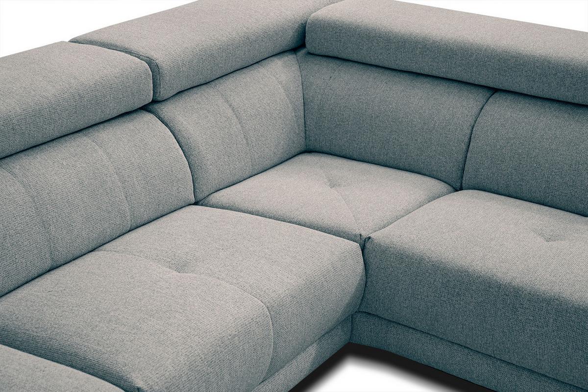 ECKSOFA MORELLO 5-Sitzer, mintgrün - Schwarz/Mintgrün, Holzwerkstoff/Textil (287/228cm) - Wozimo