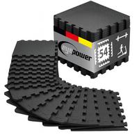 PUZZLEMATTE Sportmatte schwarz 54 Matten mit Rand - Schwarz, Kunststoff (30/30/1cm) - eyepower