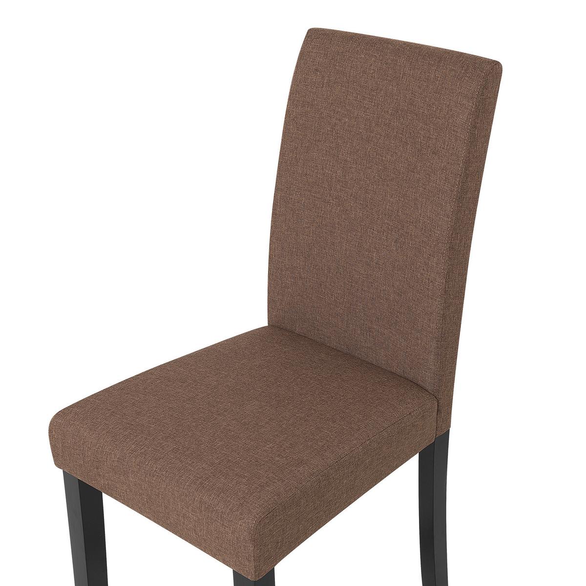 ESSZIMMERSTUHL 2er-Set Polsterbezug Braun Broadway - Braun, Holz/Textil (44/92/45cm) - Beliani