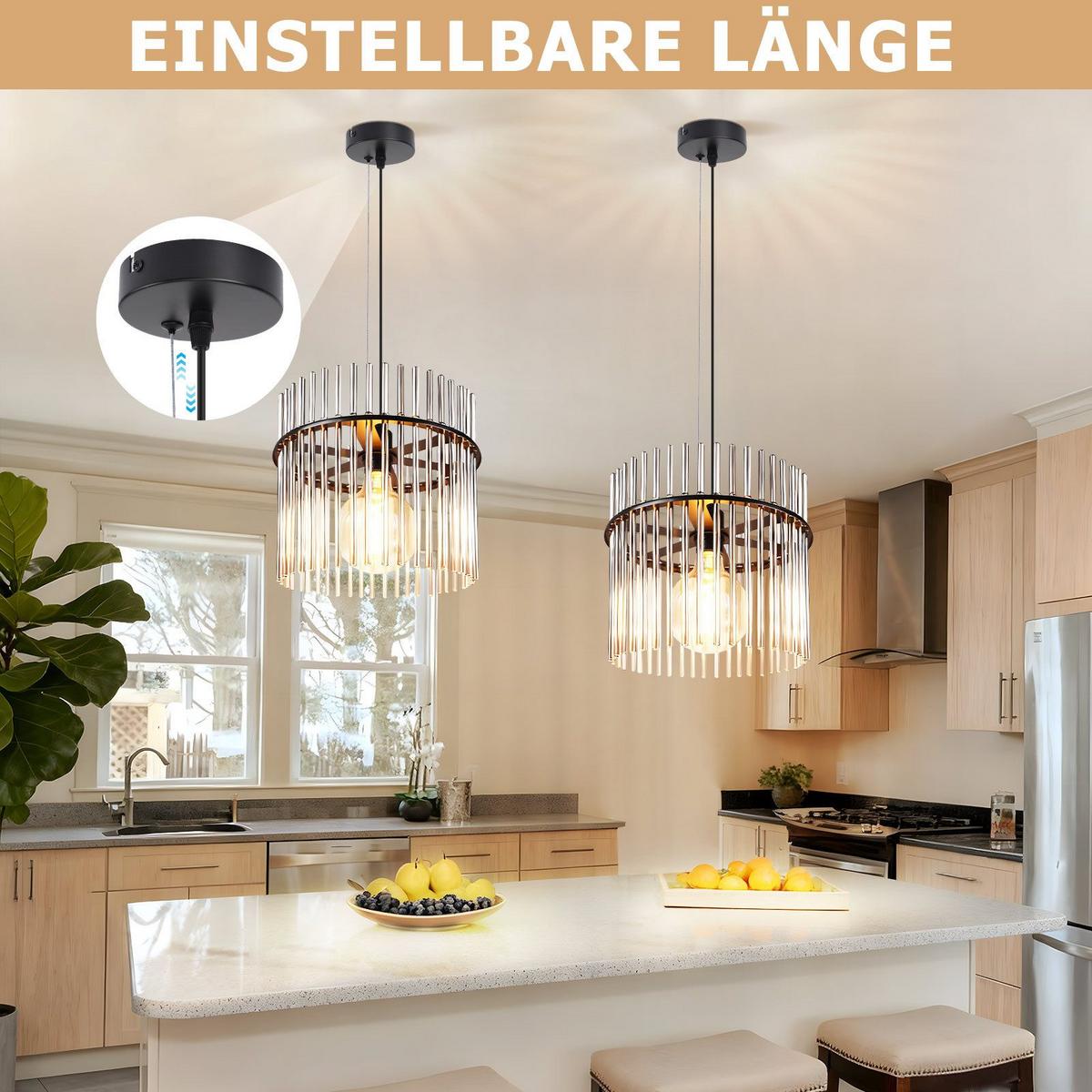 PENDELLEUCHTE BACKNANG Ⅲ 30/10/150 cm - Schwarz, Metall (30/10/150cm) - Nettlife