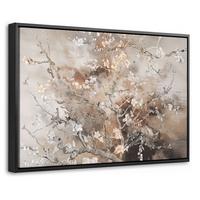LEINWAND Bilder mit Rahmen - Mandelblüte - Kunst - Van Gogh - Beige - Abstrakt - 30x20 - Braun, Textil (30/20cm) - MuchoWow